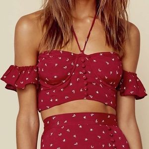 For Love and Lemons la Lana crop top